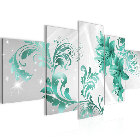 Wandbilder Wohnzimmer XXL Blumen Lilien Moderne Bild Abstrakt
